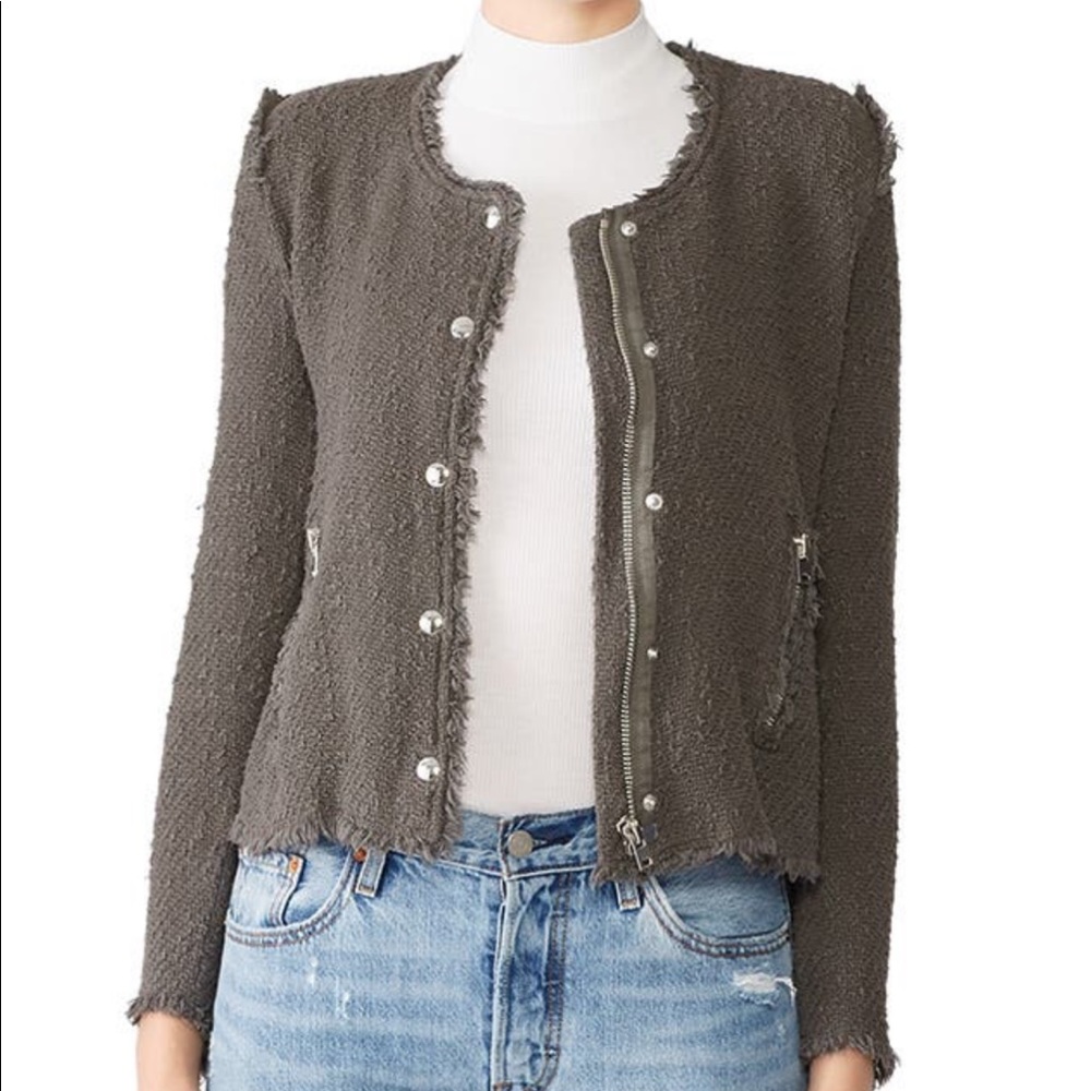 Iro Paris Grey Agnette Jacket, Size 40, US 8